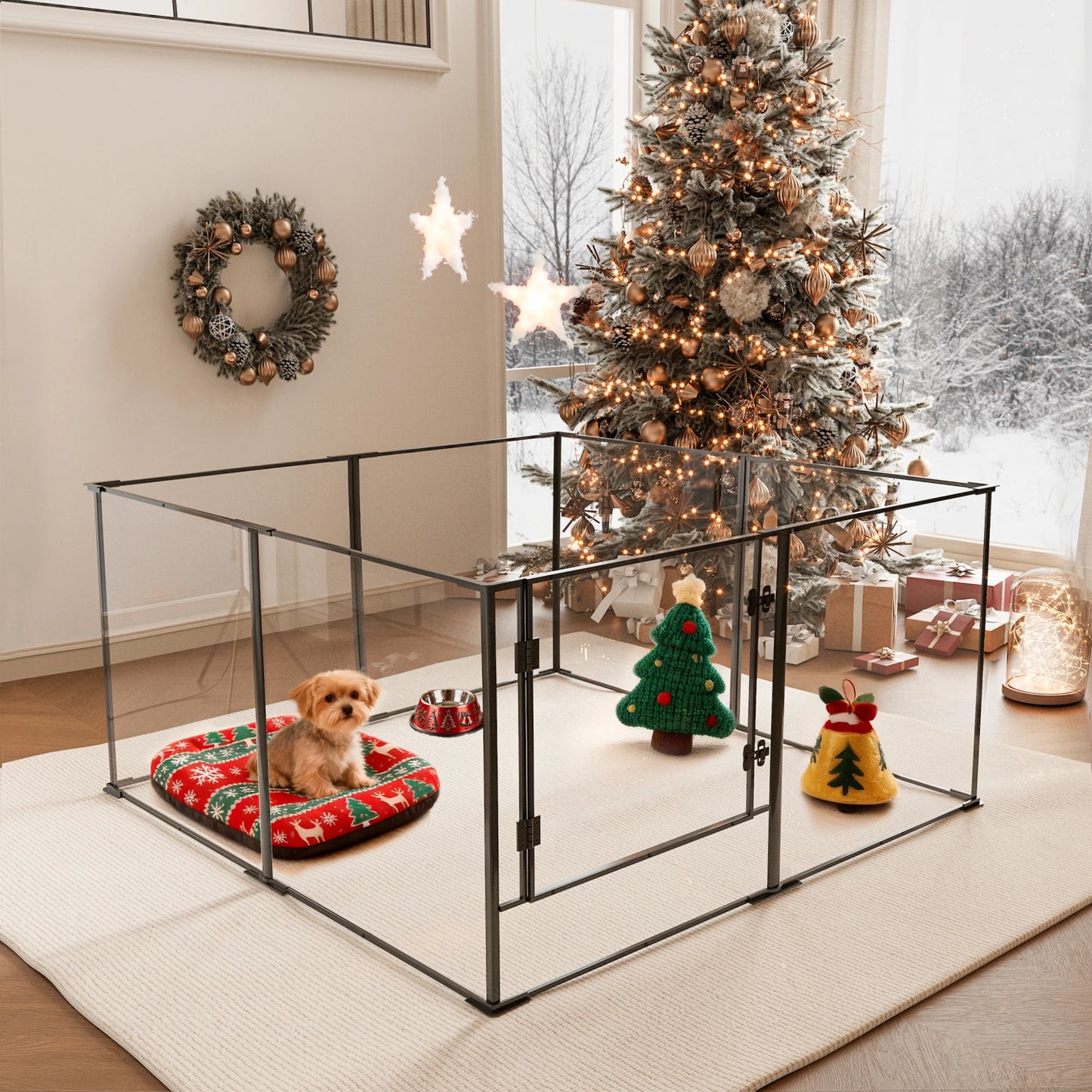 Bingopaw Heavy Duty Aluminum And Acrylic Pet Playpen