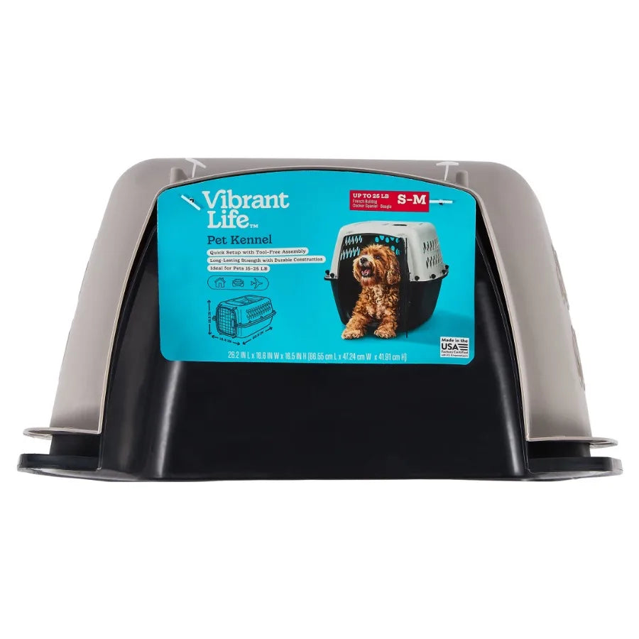Compact Hard-Sided Pet Carrier for Small to Medium Pets with 25 lb Weight Limit - Ideal for Travel and Vet Visits