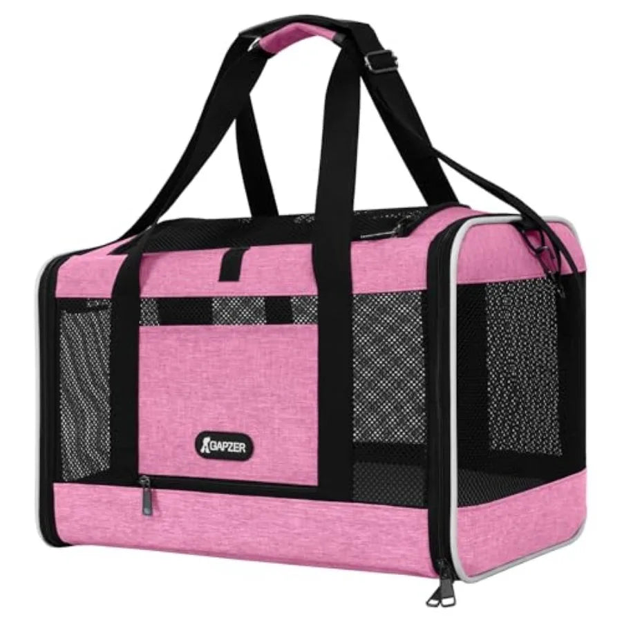 Cat Carrier 18x11x11 Top Load Soft Pet Travel Bag Over 15 lbs, Collapsible Small Dog Puppy Crate 10 Pounds, Small Animal Rabbit