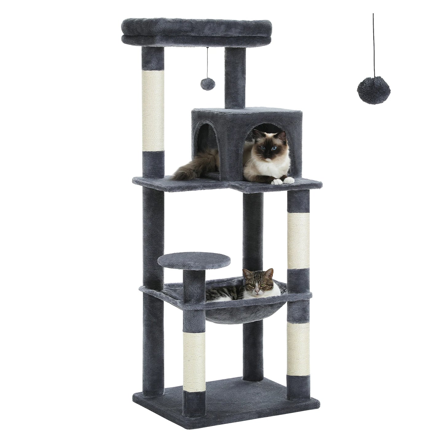 PAWZ Road 5-Level Cat Tree for Indoor Cats With Perch
