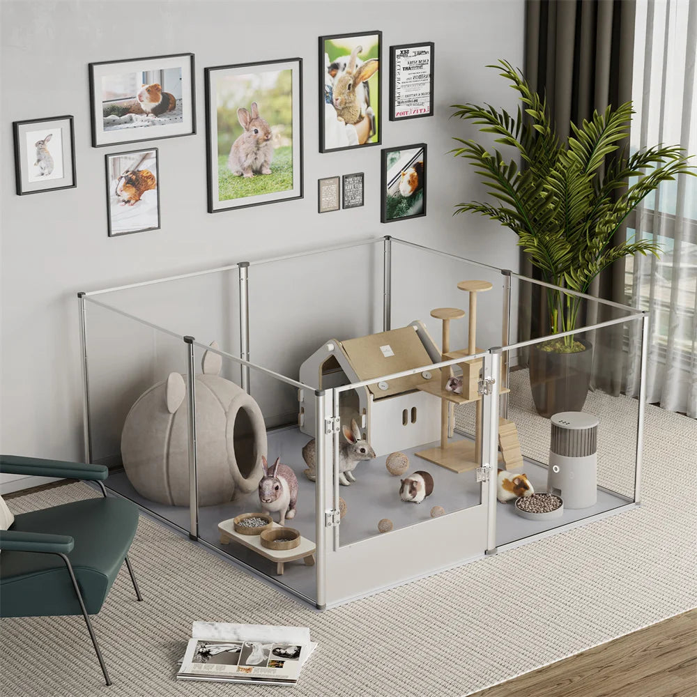 BORWARTH Acrylic Dog Playpen Enclosure