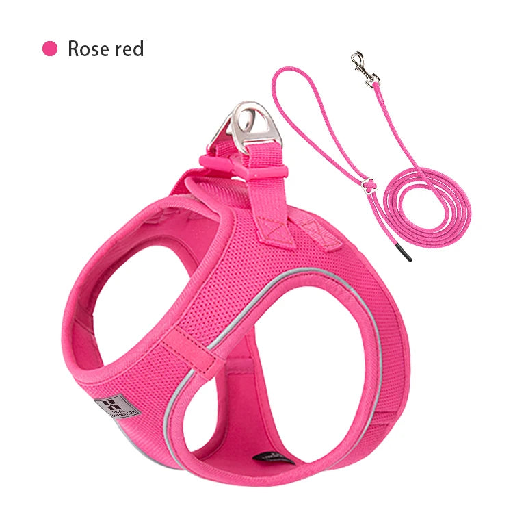 Adjustable Reflective Dog Harness And Leash Set For All Breeds