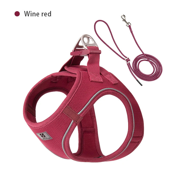 Adjustable Reflective Dog Harness And Leash Set For All Breeds