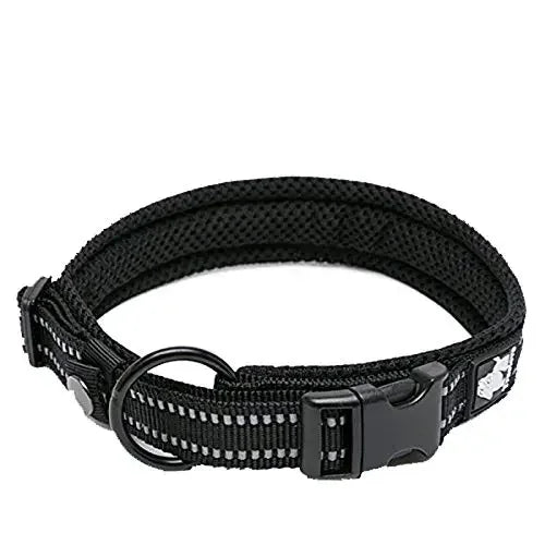 TRUELOVECN Truelove Nylon Adjustable Dog Collar Padded Reflective Heavy Duty