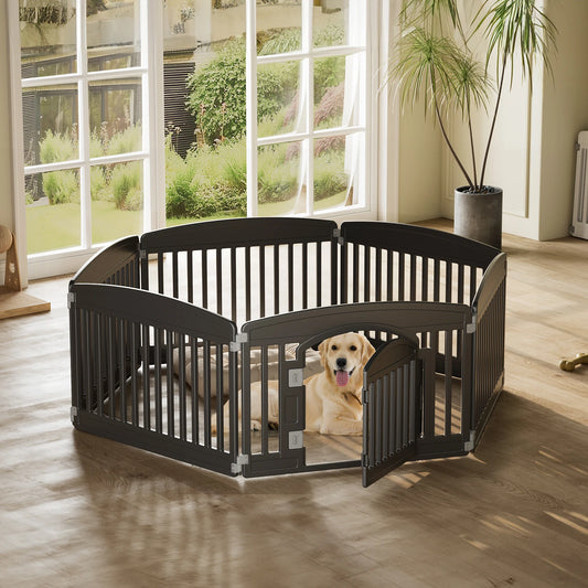 JHK Plastic Dog Playpen 6 Panel Expandable Fence