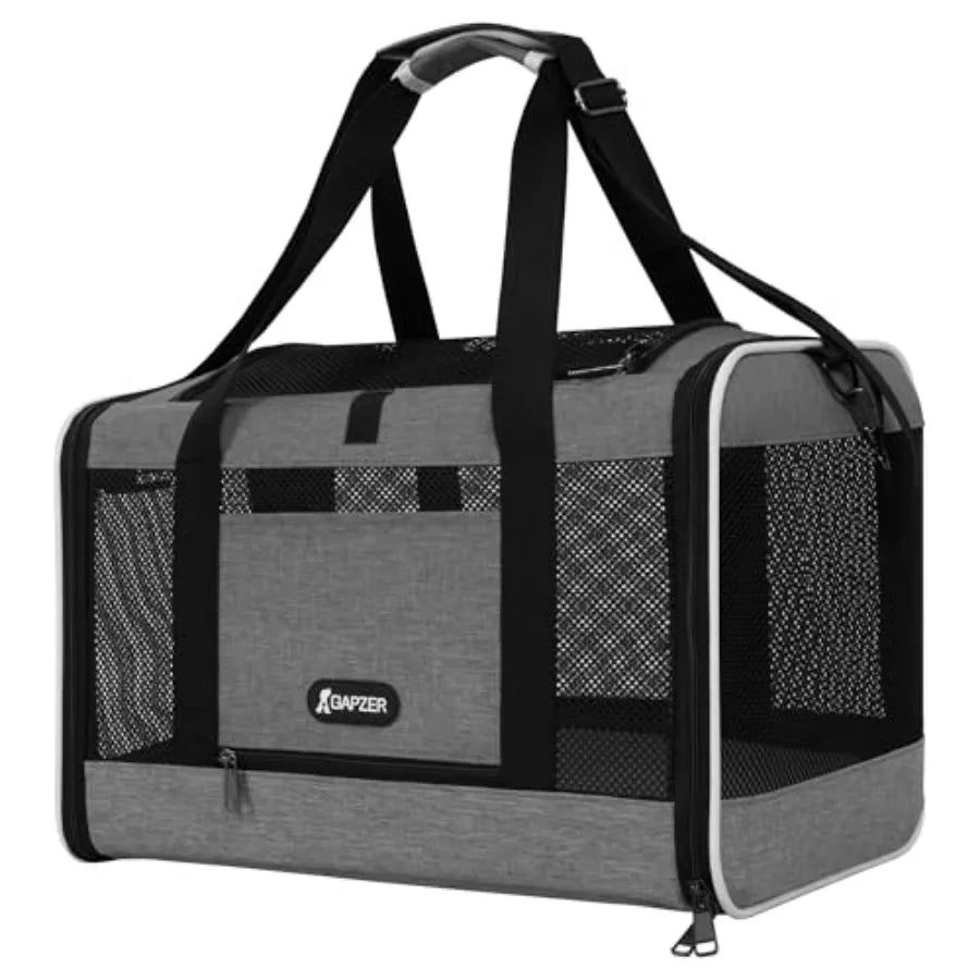 Cat Carrier 18x11x11 Top Load Soft Pet Travel Bag Over 15 lbs, Collapsible Small Dog Puppy Crate 10 Pounds, Small Animal Rabbit