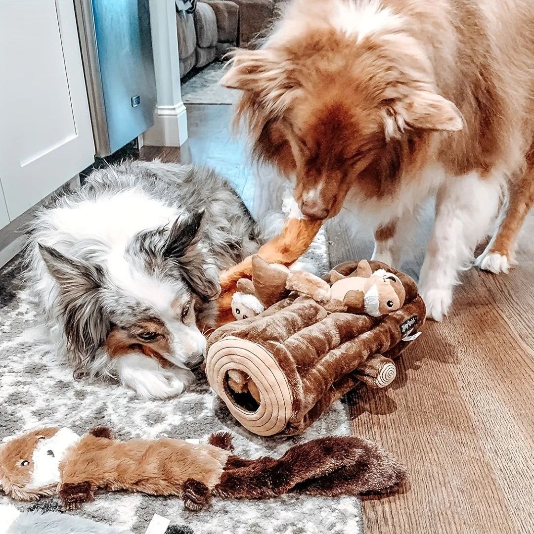 Interactive Plush Squirrel Dog Toy Hide And Seek Puzzle For Dogs