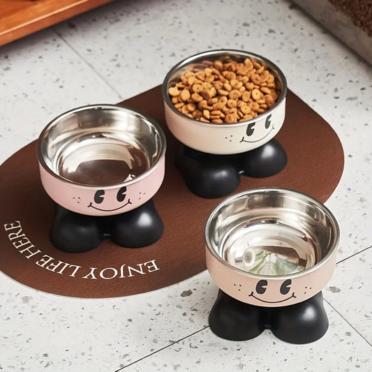Elevated Pet Feeder Bowl for Dogs and Cats Stainless Steel