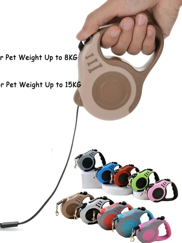Retractable Nylon Dog Leash With ABS Case