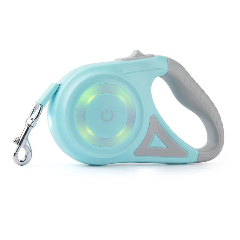 Automatic Retractable Dog Leash With LED Flashlight Nylon