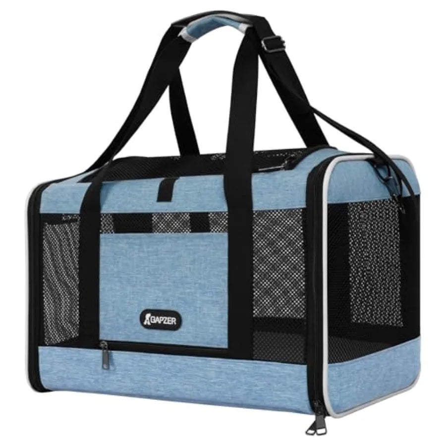 Cat Carrier 18x11x11 Top Load Soft Pet Travel Bag Over 15 lbs, Collapsible Small Dog Puppy Crate 10 Pounds, Small Animal Rabbit