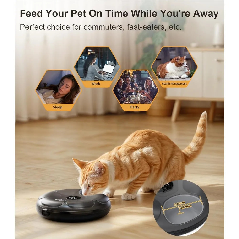 Automatic Cordless Cat Feeder Dispenser For Wet Food Ice Packs