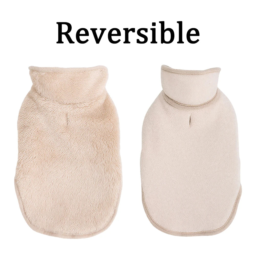 Adjustable Reversible Kitten Coat Jacket Soft Fleece For Small Cats Winter Warm