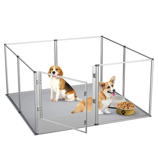 BORWARTH Acrylic Dog Playpen Enclosure