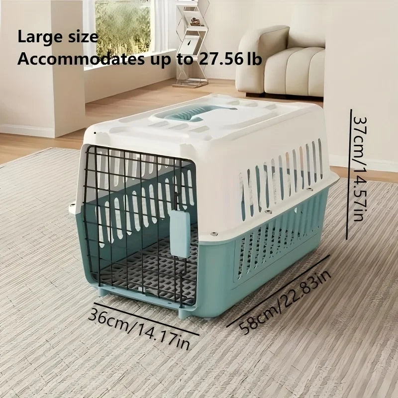 Airline- Portable Pet Carrier for Cats & Small Dogs - Airplane Cabin Crate with Dividers, Sturdy Breathable Travel Carrier, Avai