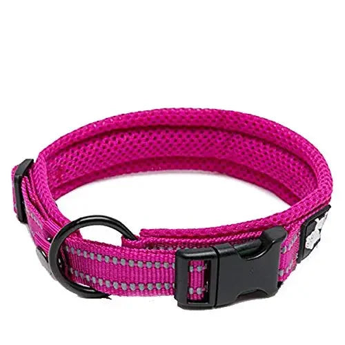 TRUELOVECN Truelove Nylon Adjustable Dog Collar Padded Reflective Heavy Duty