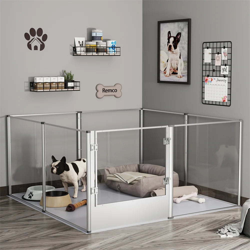 BORWARTH Acrylic Dog Playpen Enclosure