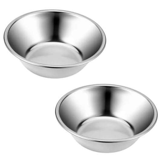 2 Pack 5.5" Metal Cat and Dog Small Bowls Stainless Steel Pet Bowls Set, Replacement Dog Food Bowl for Food and Water for Small