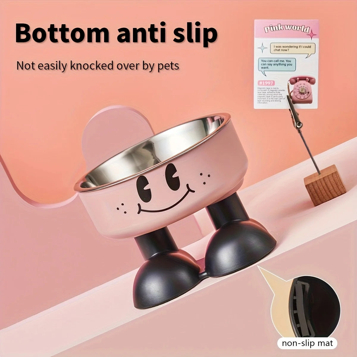 Elevated Pet Feeder Bowl for Dogs and Cats Stainless Steel
