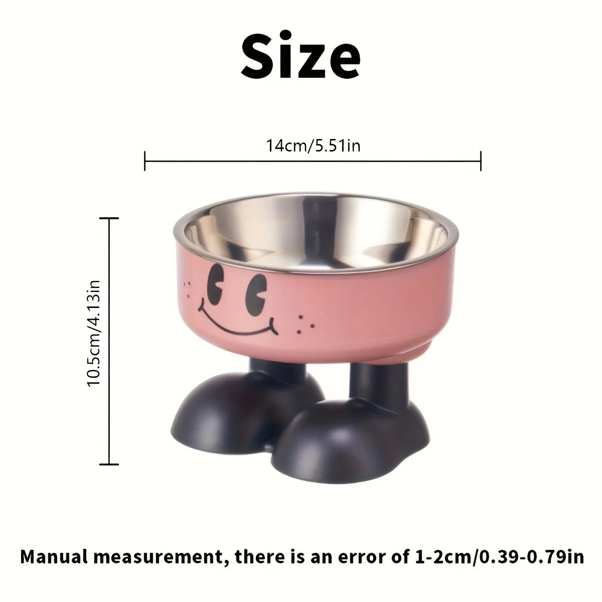 Elevated Pet Feeder Bowl for Dogs and Cats Stainless Steel
