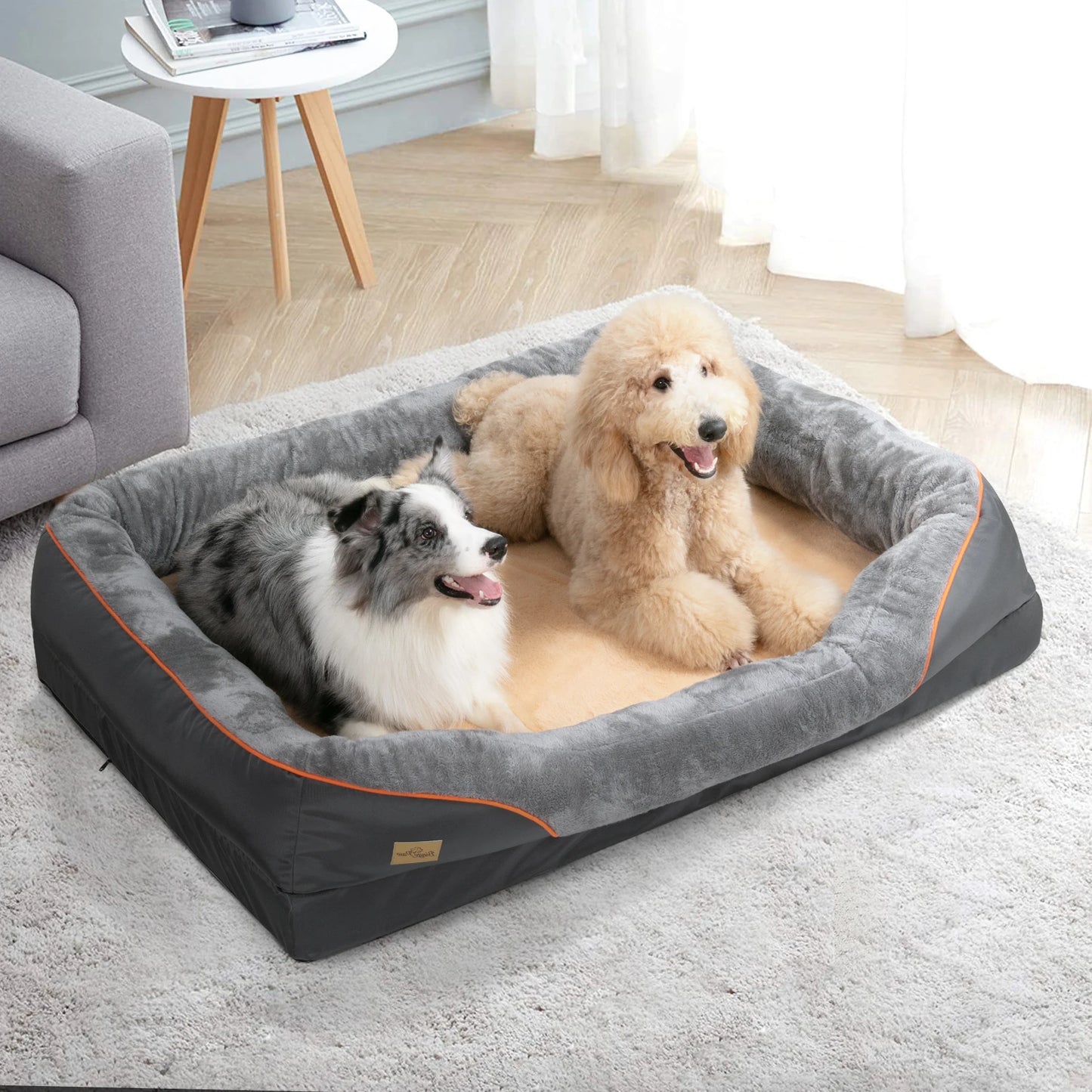 BINGOPAWCN Dog Bed Anti Allergy Warm Fleece Washable Waterproof
