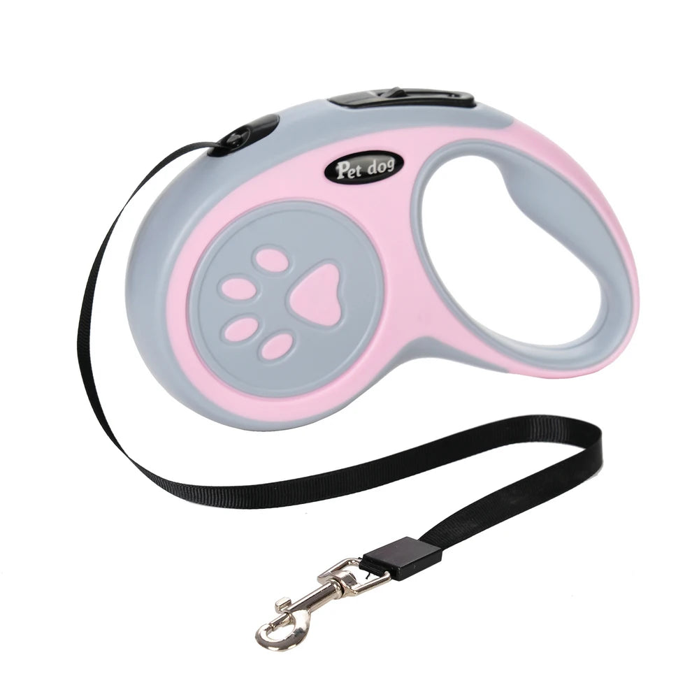 Retractable Nylon Dog Leash With ABS Case