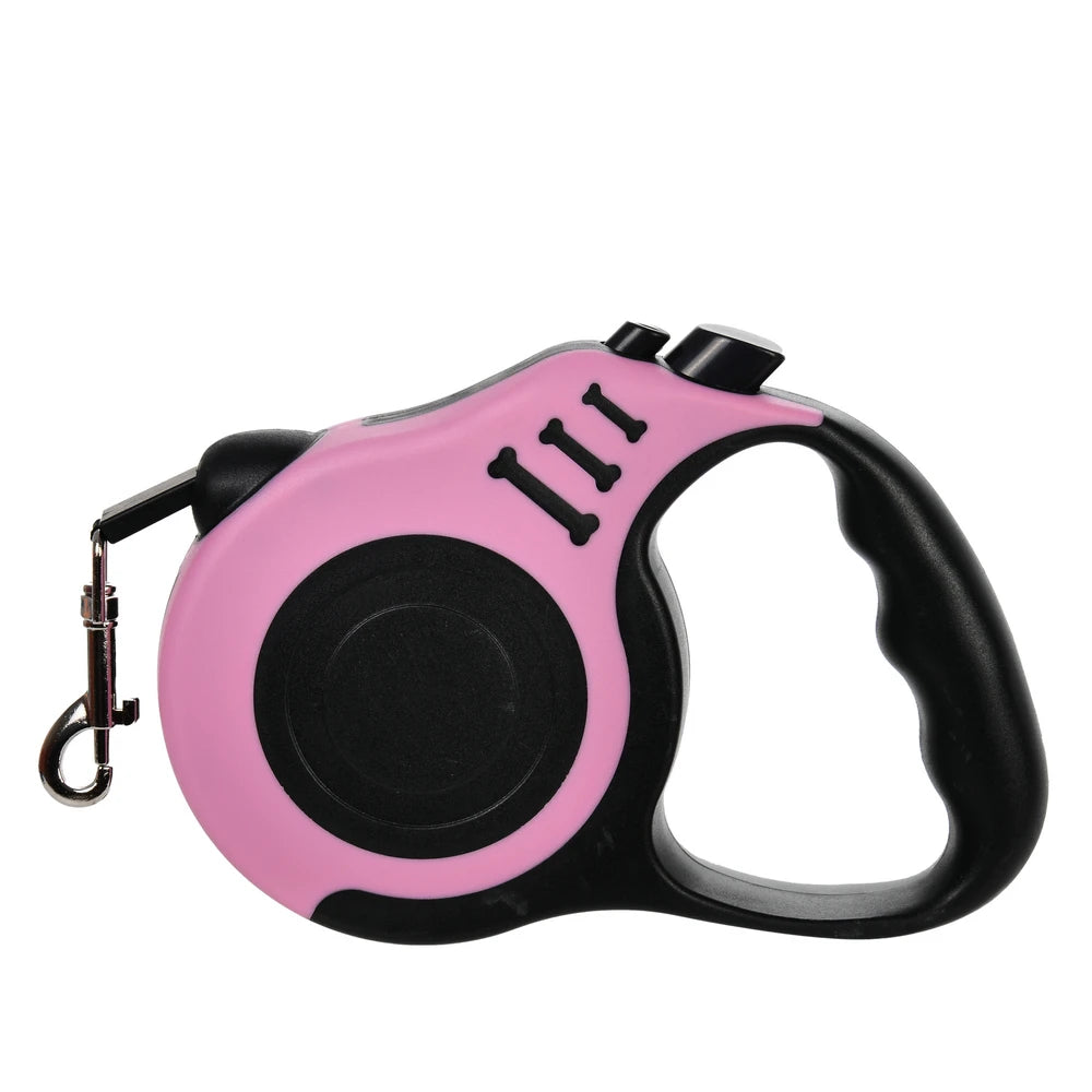Retractable Nylon Dog Leash With ABS Case