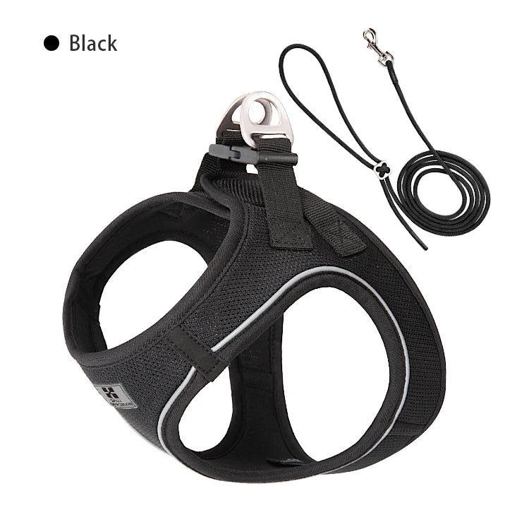 Adjustable Reflective Dog Harness And Leash Set For All Breeds