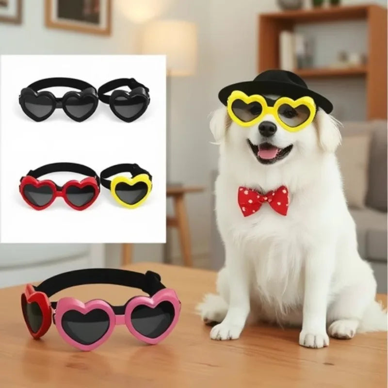 Universal White Pet Glasses UV Windproof Sunglasses For Dogs Cats