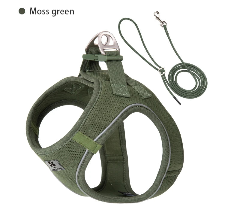 Adjustable Reflective Dog Harness And Leash Set For All Breeds