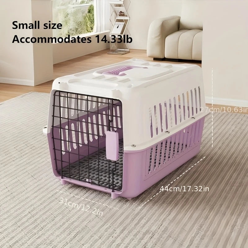 Airline- Portable Pet Carrier for Cats & Small Dogs - Airplane Cabin Crate with Dividers, Sturdy Breathable Travel Carrier, Avai