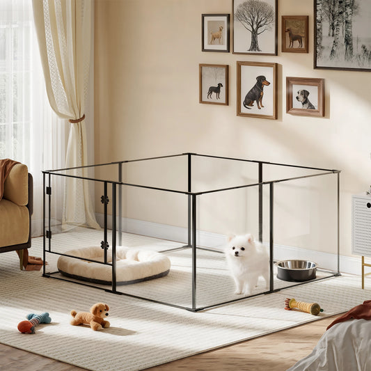 Bingopaw Heavy Duty Aluminum And Acrylic Pet Playpen