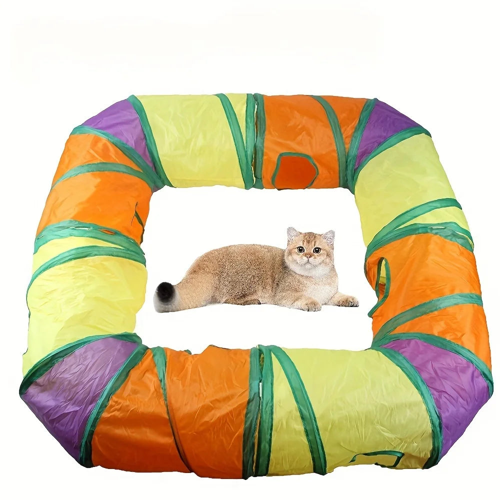 Cat Tunnels 4 Pack Suede Indoor Play Tunnels For Cats