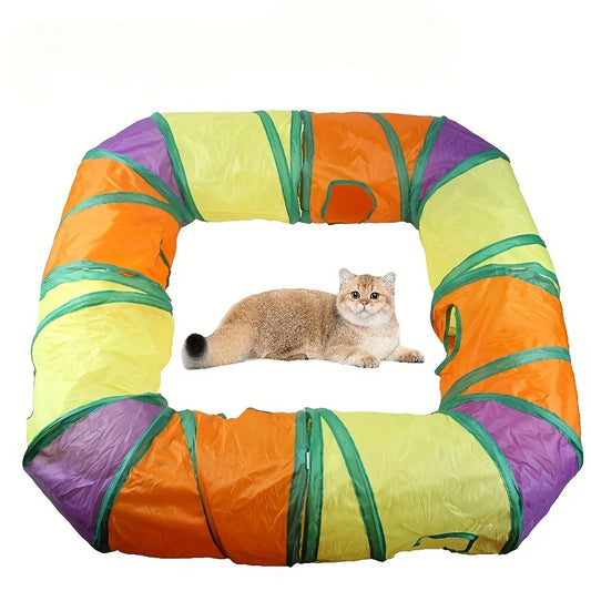 Cat Tunnels 4 Pack Suede Indoor Play Tunnels For Cats