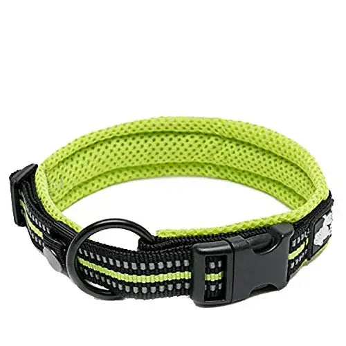 TRUELOVECN Truelove Nylon Adjustable Dog Collar Padded Reflective Heavy Duty