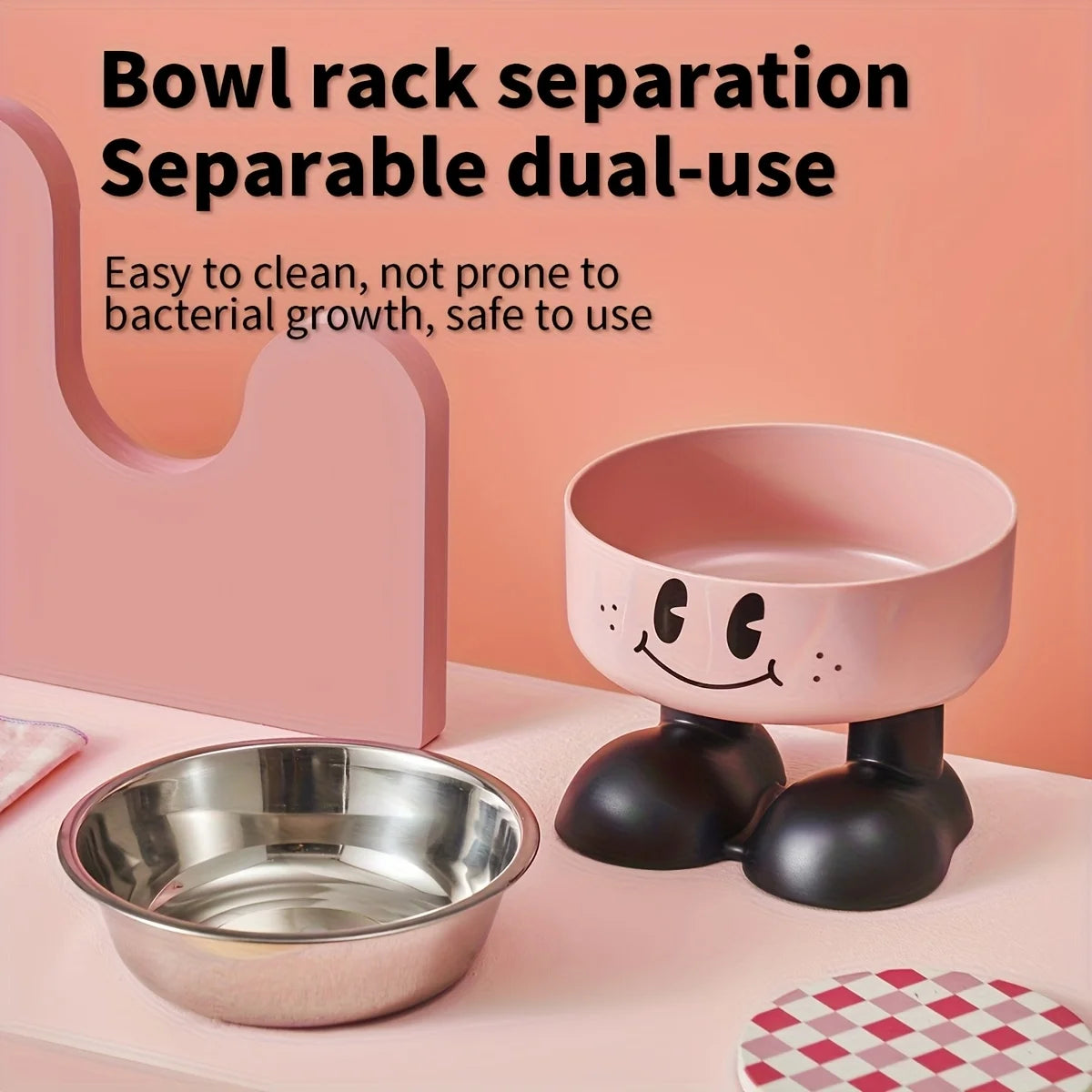 Elevated Pet Feeder Bowl for Dogs and Cats Stainless Steel