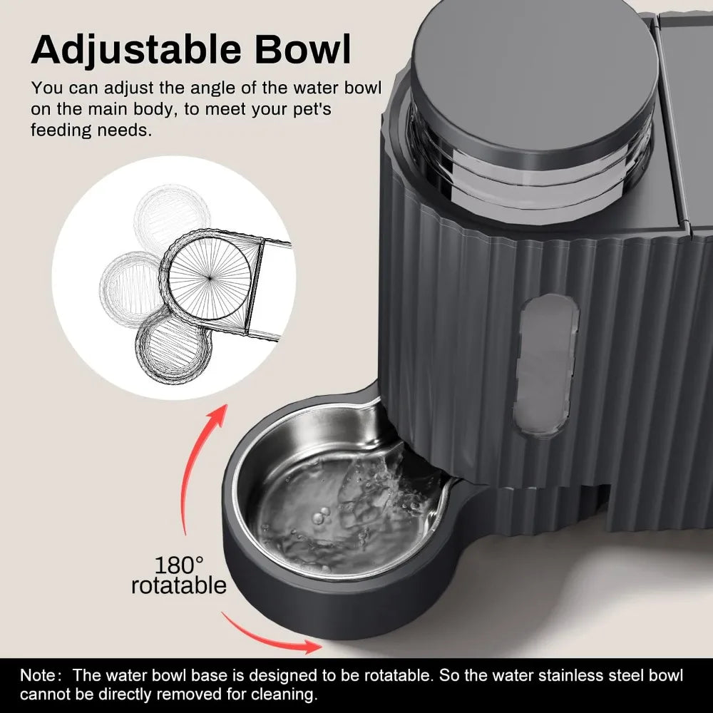 Automatic Gravity Cat Food Feeder and Water Dispenser for Pets