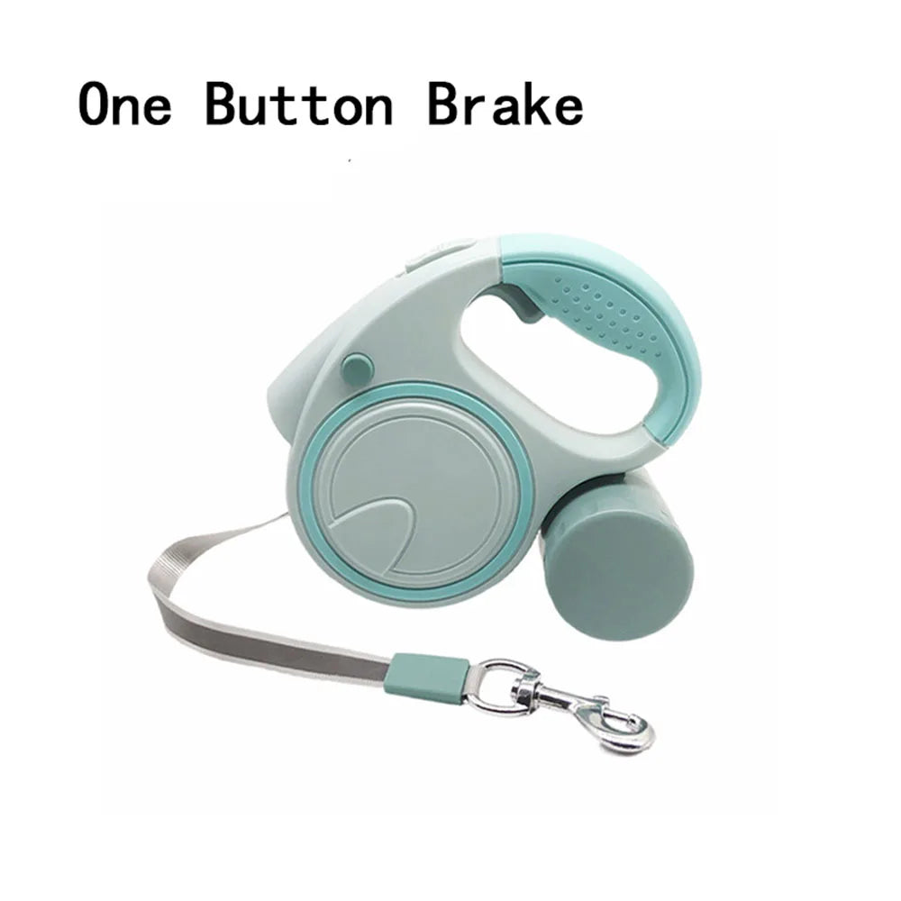 Retractable Dog Leash With LED Lights Nylon Belt Durable