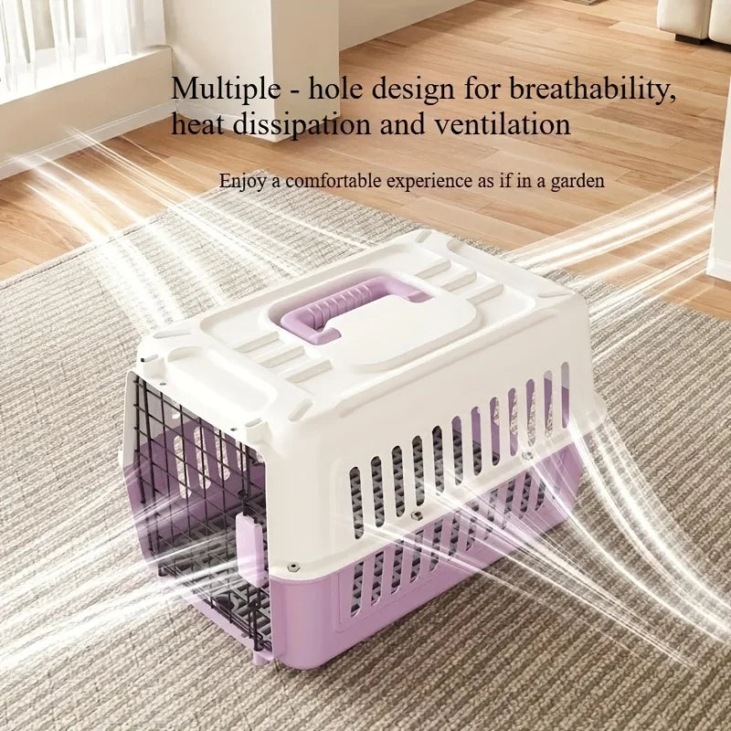 Airline- Portable Pet Carrier for Cats & Small Dogs - Airplane Cabin Crate with Dividers, Sturdy Breathable Travel Carrier, Avai