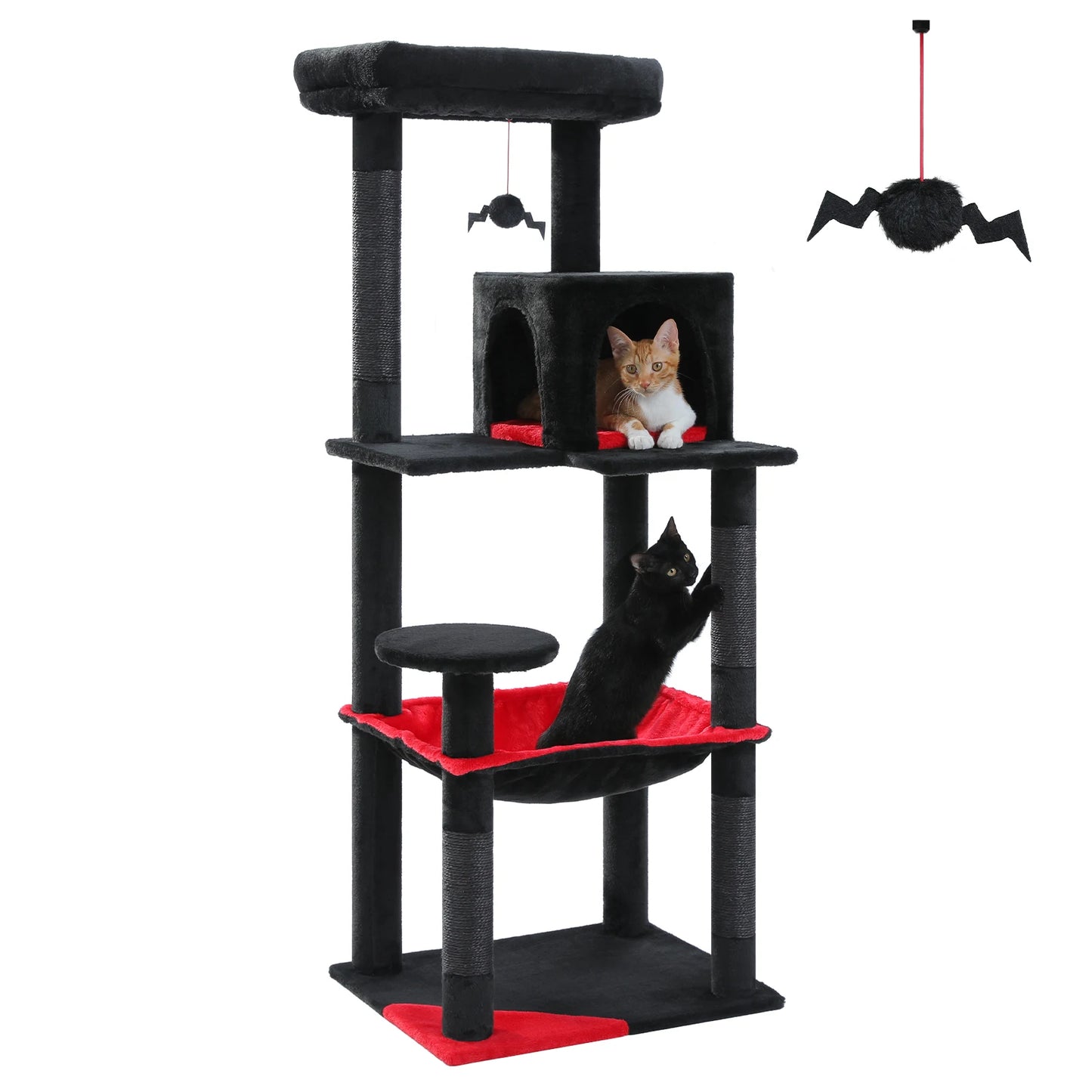 PAWZ Road 5-Level Cat Tree for Indoor Cats With Perch