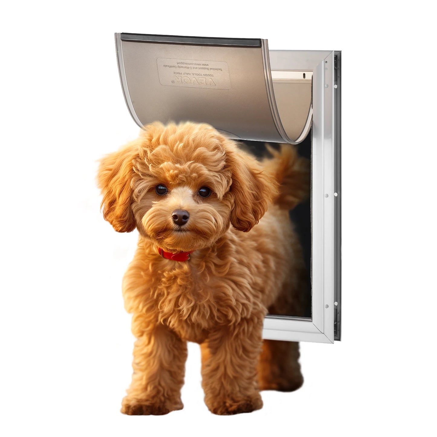 NONEDog Door Aluminum Frame Pet Door With Lock And Flap System
