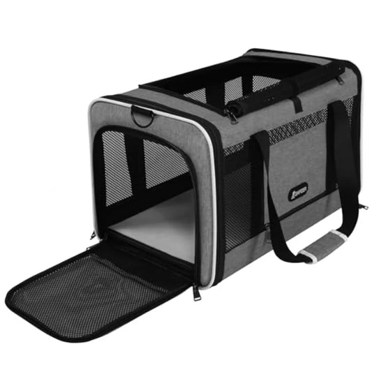 Cat Carrier 18x11x11 Top Load Soft Pet Travel Bag Over 15 lbs, Collapsible Small Dog Puppy Crate 10 Pounds, Small Animal Rabbit