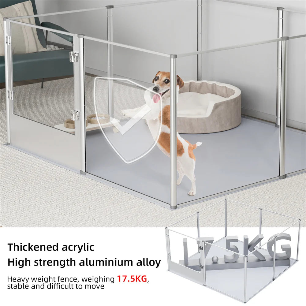 BORWARTH Acrylic Dog Playpen Enclosure