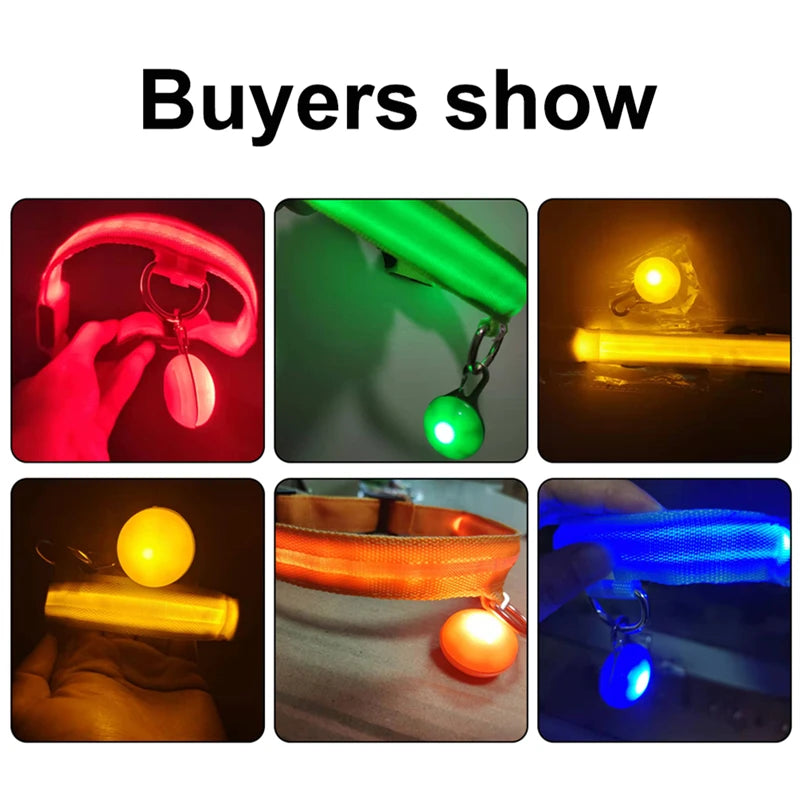 NONECN Usb Charging Glowing Dog Collar With Pendant Led Light
