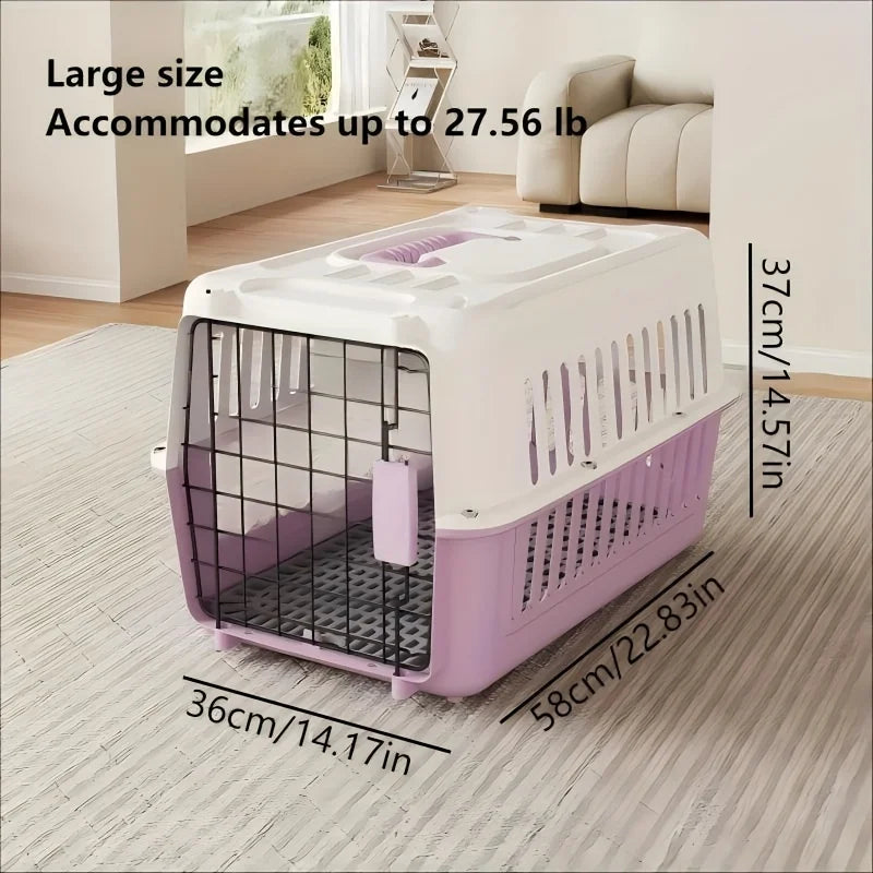 Airline- Portable Pet Carrier for Cats & Small Dogs - Airplane Cabin Crate with Dividers, Sturdy Breathable Travel Carrier, Avai