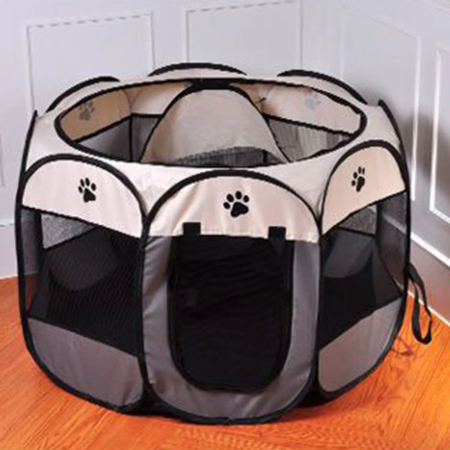 Portable Dog Crate Breathable Spacious Space Easy to Clean Enclosed Foldable Soft Kennel for Cats Dogs Outdoor Tent